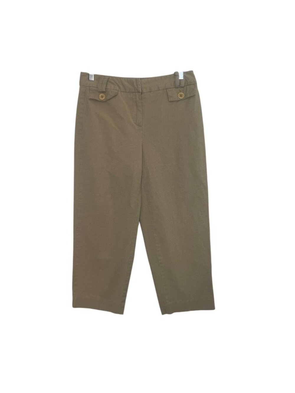 Talbots Petites Cropped Pants Womens 4P Beige Stretch
